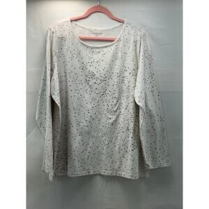 Coldwater Creek women’s 2X long sleeve T-shirt white/stars